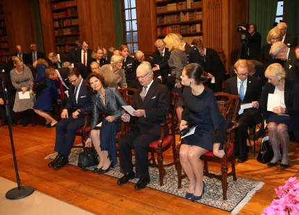 Queen Silvia, King Carl Gustaf and Prince Daniel and Crown Princess Victoria attends the Royal Swedish