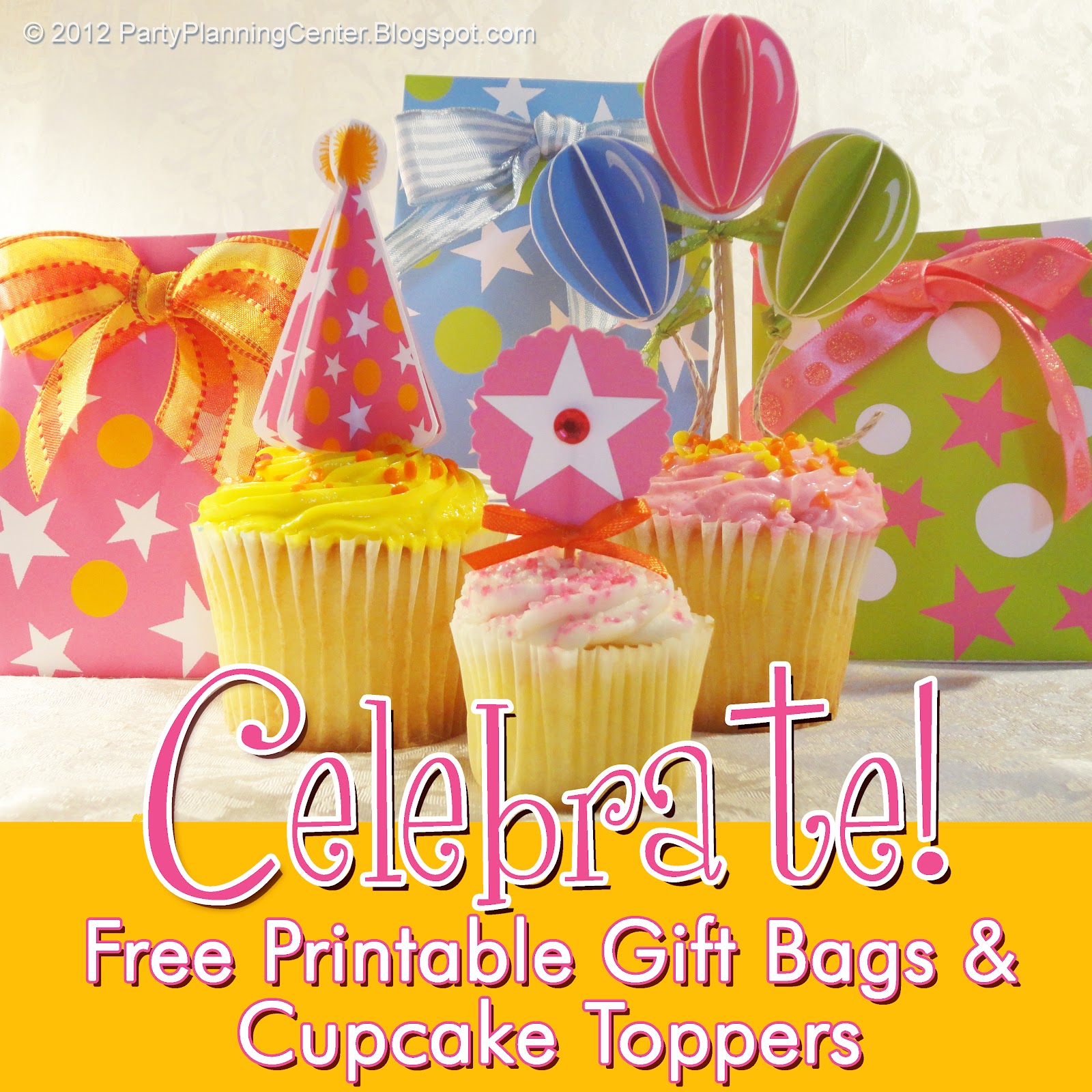 Party Planning Center Free Printable Birthday Party Cupcake Toppers