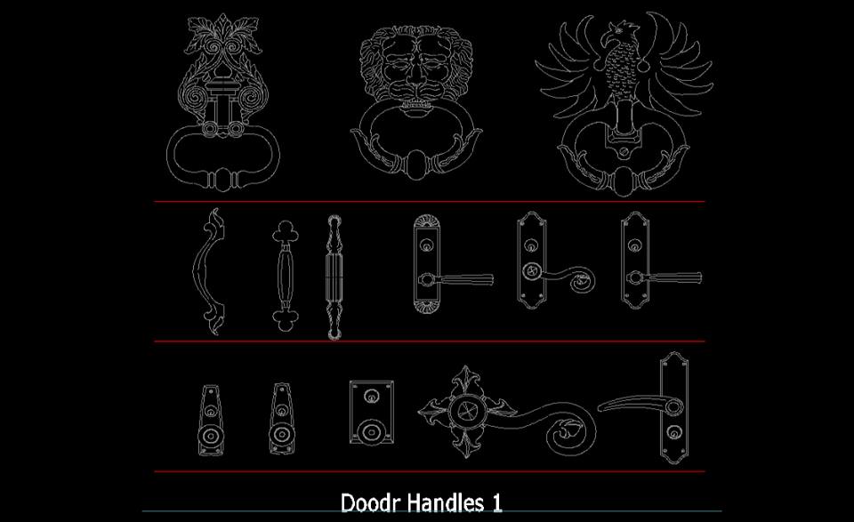 Door Handle CAD Block 