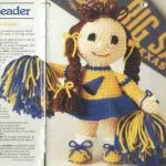 patron gratis muñeca animadora amigurumi | free pattern amigurumi cheerleader doll