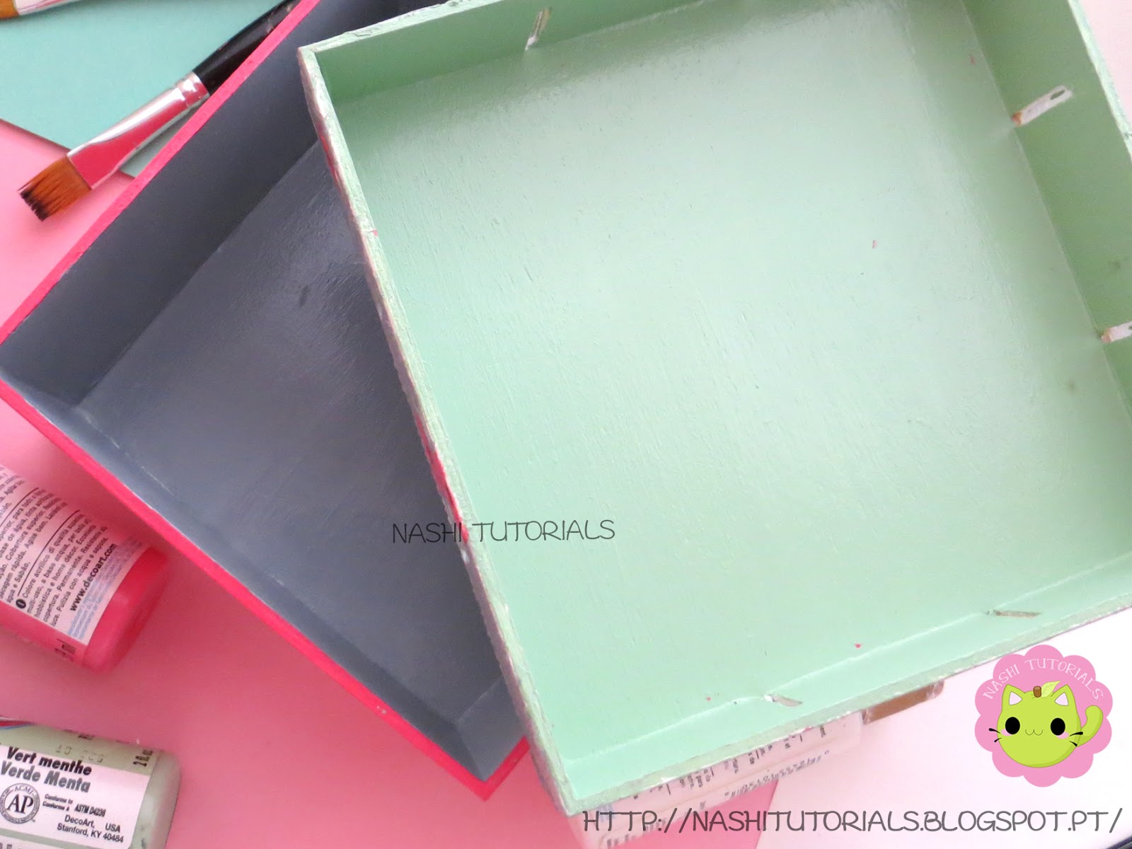 Nashi Tutorials DIY Floral Decoupage on Wooden Box