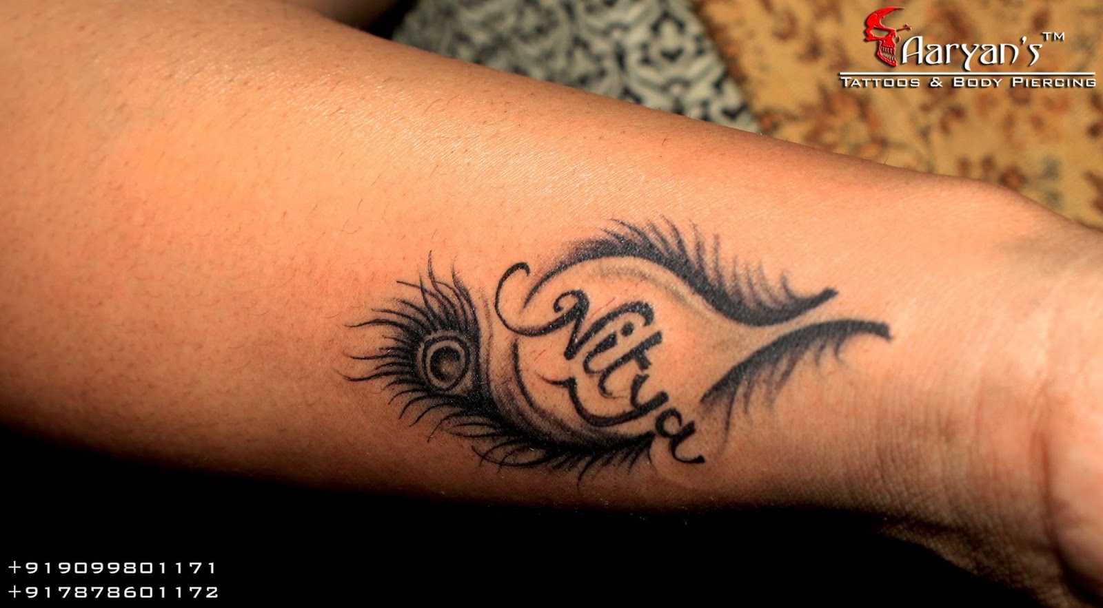Beautiful Script Tattoos By Aaryan's In Ahmedabad Beautiful Script