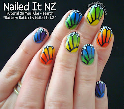 butterfly nail rainbow tutorial nailed nz much