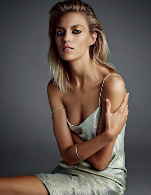 Anja Rubik topless in Vogue Russia Magazine March 2014