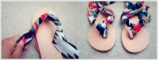 Kerajinan Tangan sandal jepit cantik, Sandal kain Perca 