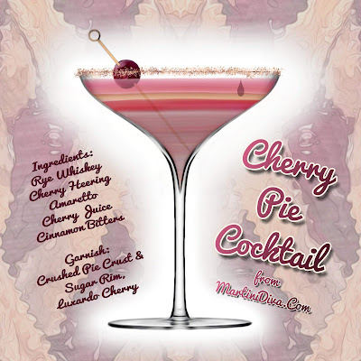 Twin Peaks Cherry Pie Cocktail with Ingredients