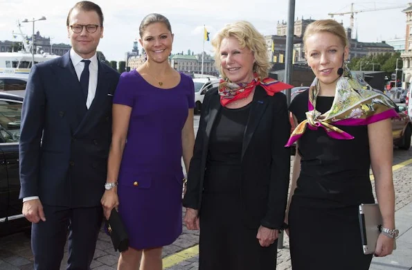 ,Crown Princess Victoria of Sweden andPrince Daniel attended the French-Swedish Business Forum at the Grand Hôtel 