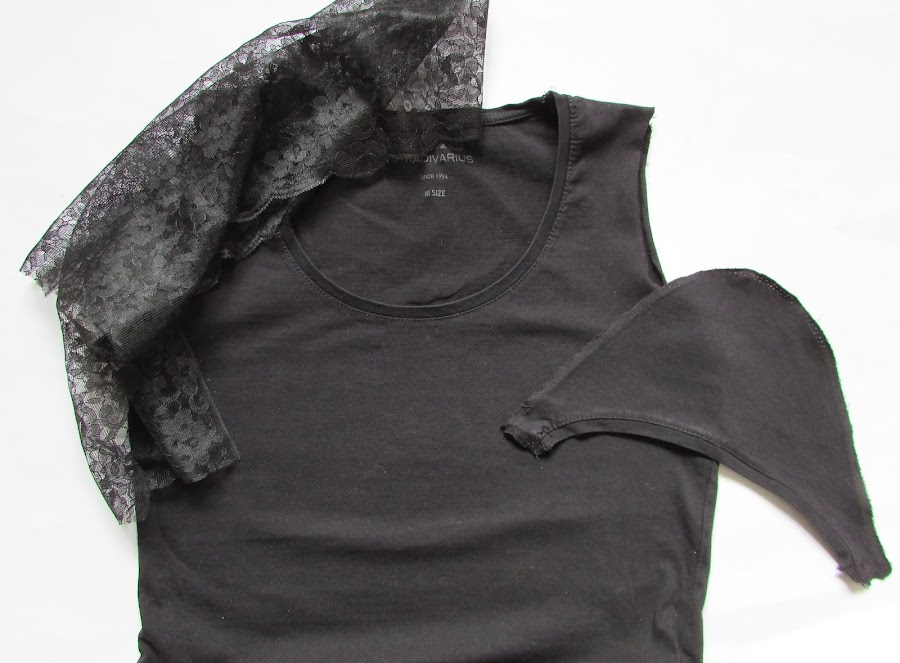 DIY Camiseta mangas encaje