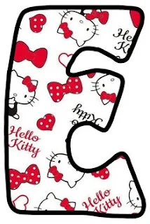Abecedario Hello Kitty en Rojo. Hello Kitty in Red Alphabet.