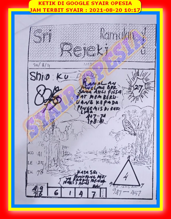 Syair Sdy 20 Agustus 2021 Kode Syair Sgp Syair Hk Syair Sydney 2021 Syair Sdy 20 Agustus 2021 Kode Syair Sgp Syair Hk Syair Sydney 2021