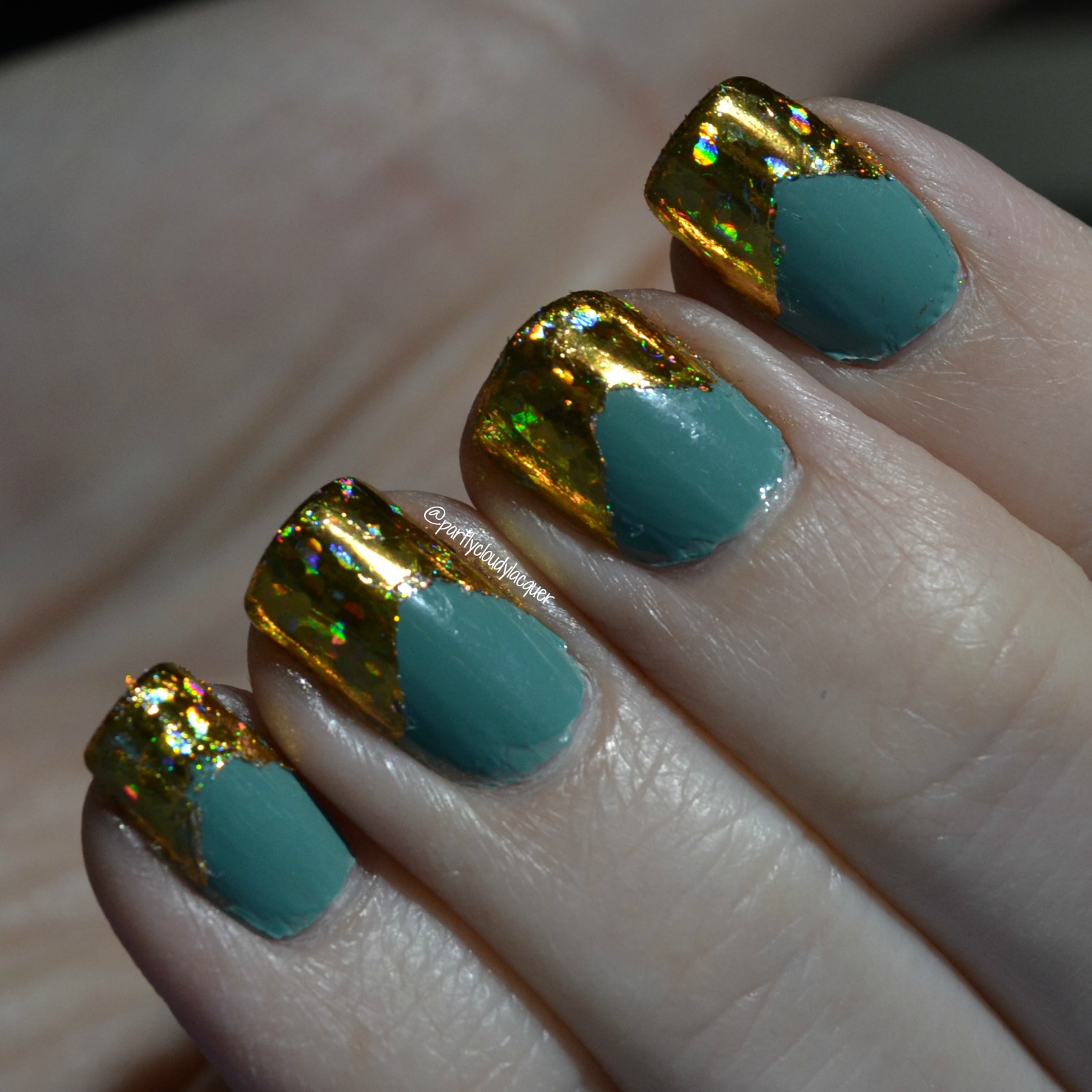 Partly Cloudy With a Chance of Lacquer: French Tip Nails using Nail Foil