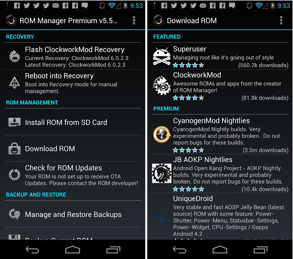 clockworkmod rom manager premium apk