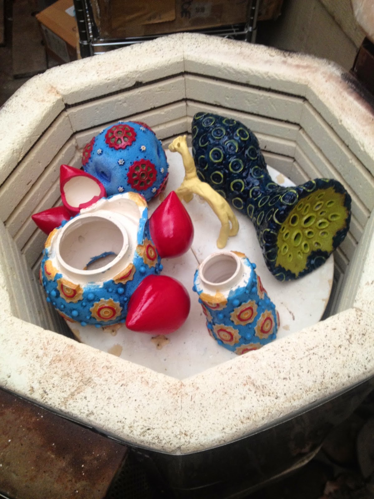 Rachel Dorn Ceramic Sculpture Glaze Firing