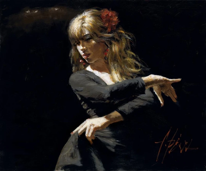 Fabian Perez 1967 ~ Argentine Figurative painter | Flamenco Dancers