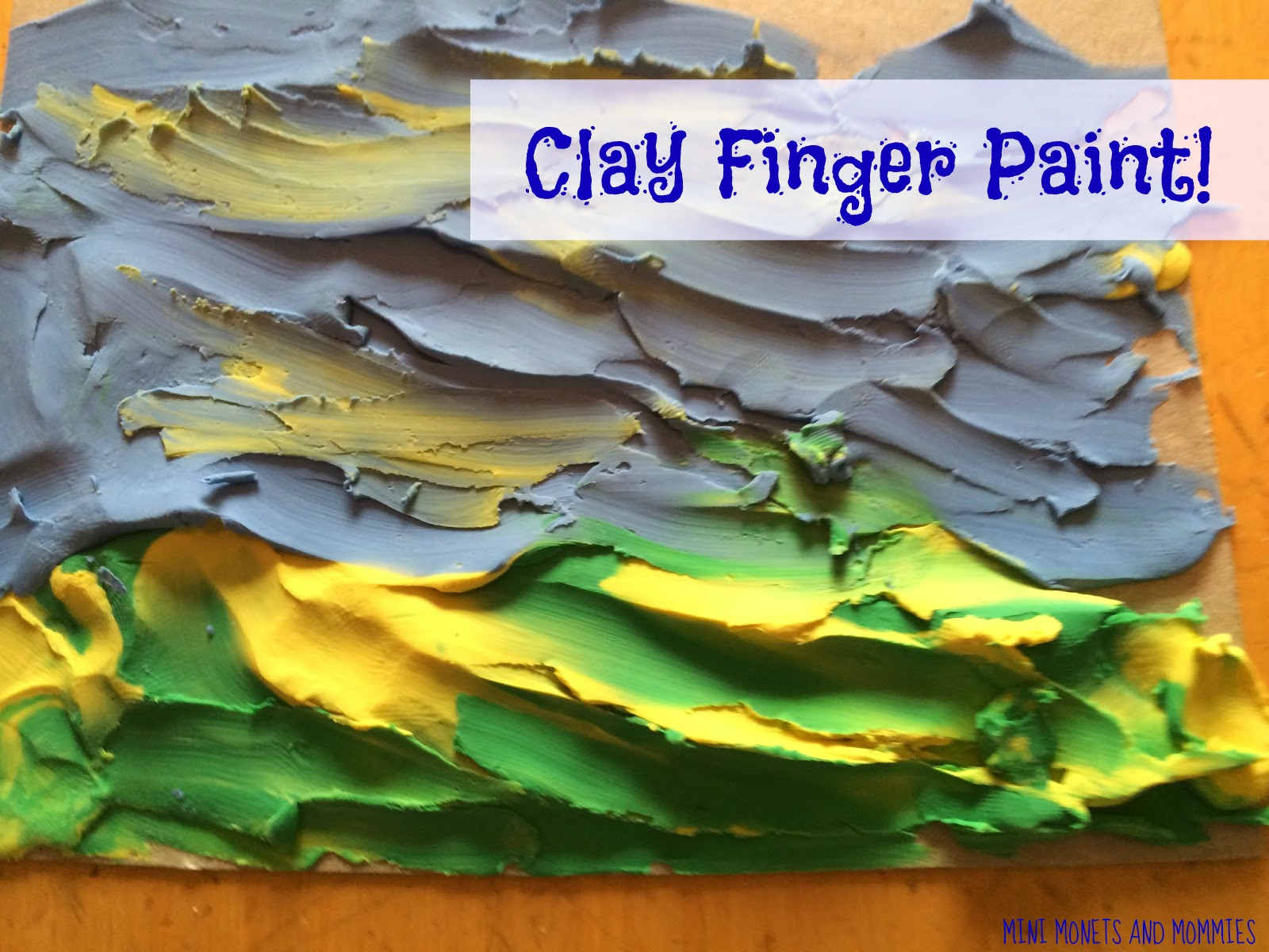 Mini Monets and Mommies: Finger Painting with Clay Art Activity