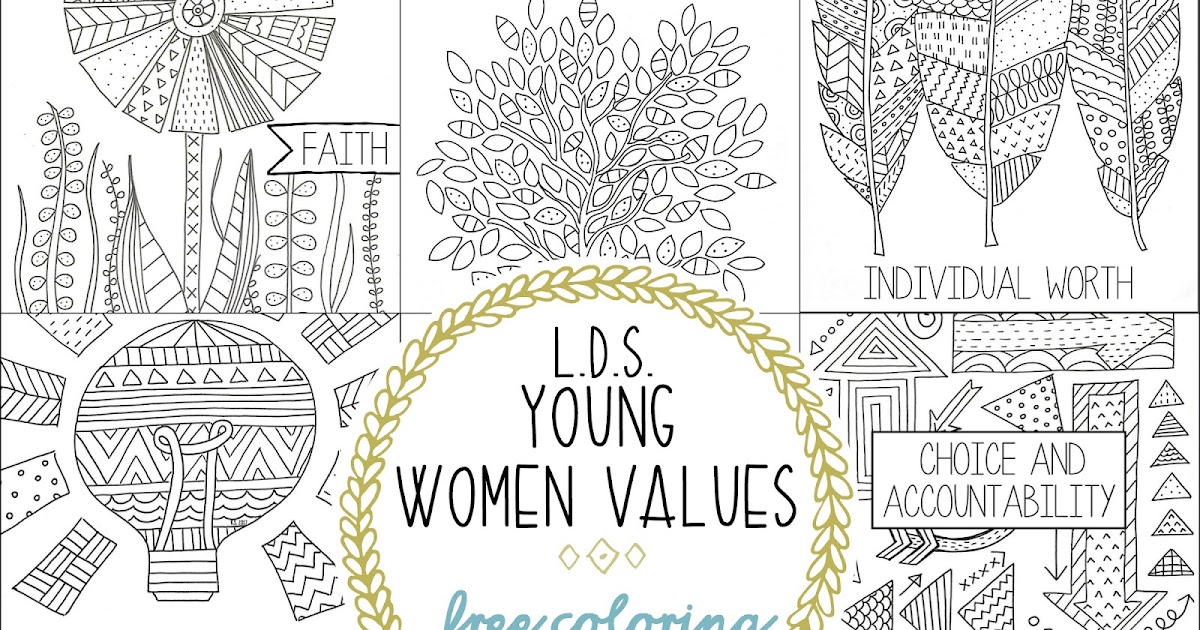 LDS Young Women Values Coloring Pages