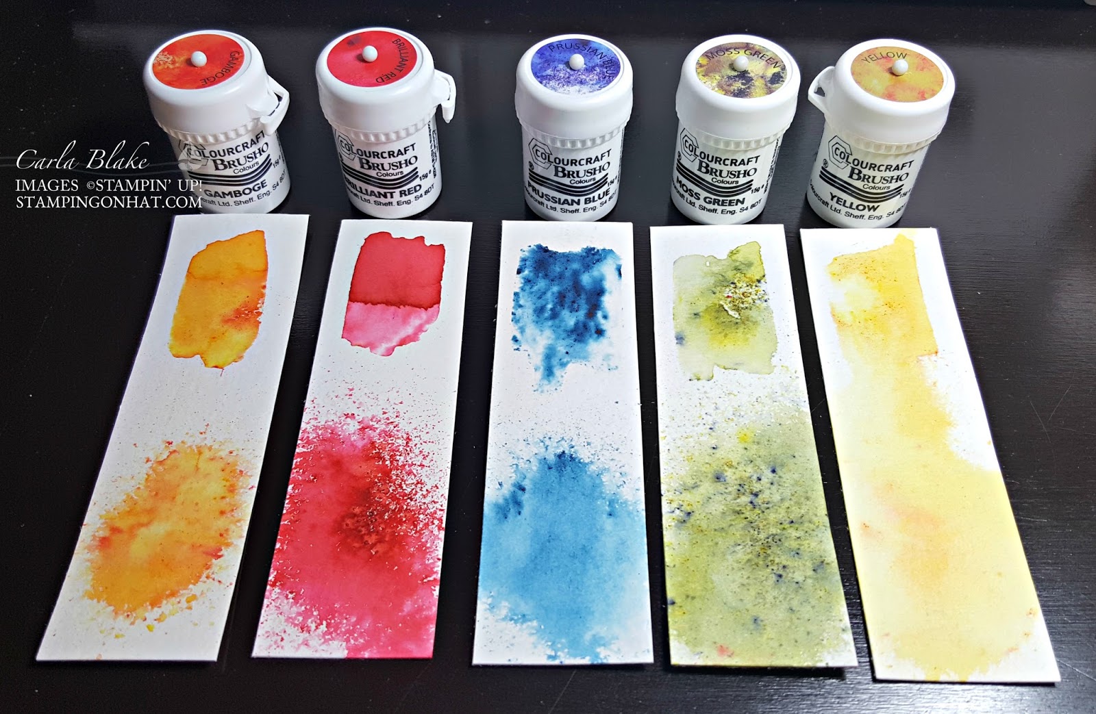 Crafting On Hat Brusho Crystal Colours!