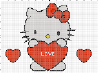Hello Kitty love virtual stitch