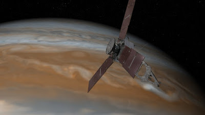 Στις 10 Ιουλίου το Juno θα περάσει ακριβώς πάνω από την τεράστια «ερυθρά κηλίδα» του Δία - Για πρώτη φορά  
