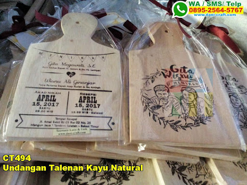 Jual Undangan Talenan Kayu Natural