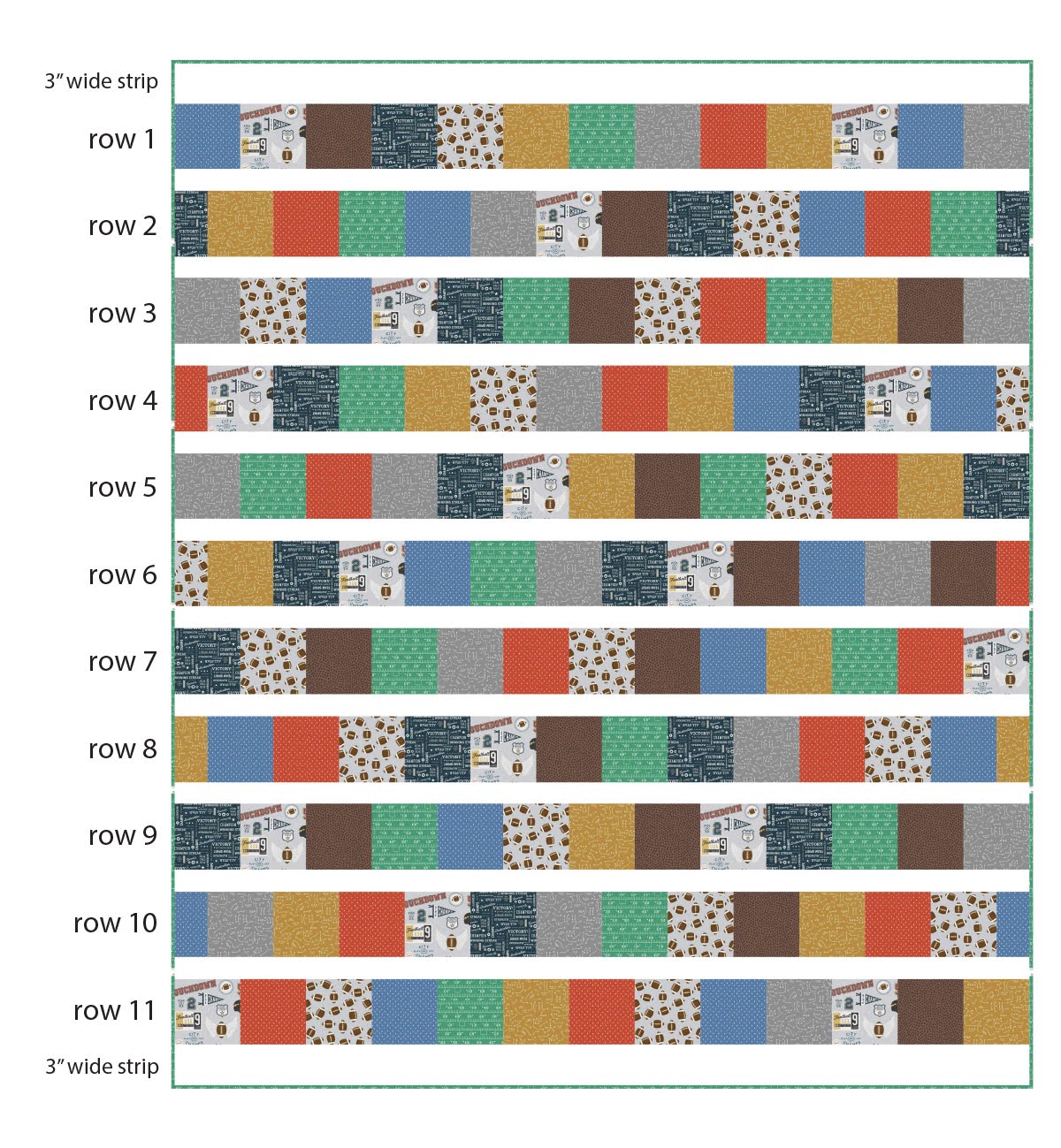 A Bright Corner Varsity Fabrics + Line Up Quilt Tutorial
