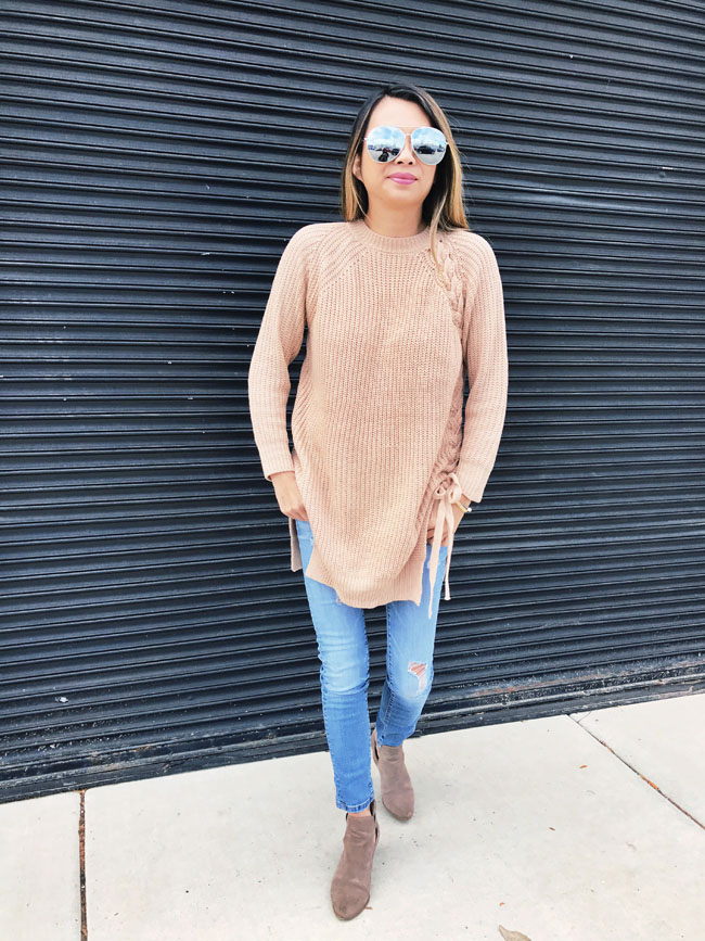 How to style a fall sweater, best sweater for fall beige long sweater dress
