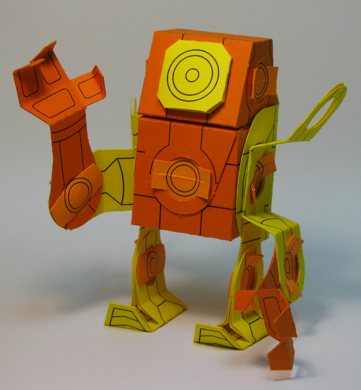 Paper Poseables: Gupp-E - Made with Poplocks!