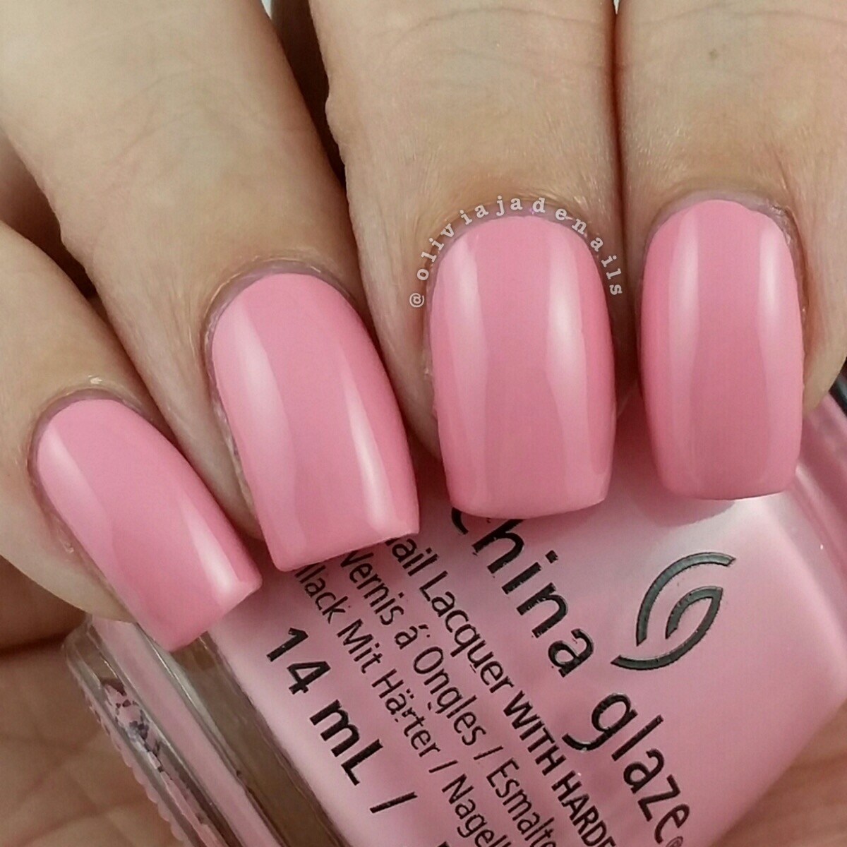 China Glaze Pink Or Swim swatched by Olivia Jade Nails