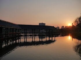 Sunset at Feilai Lake Park in Qingyuan, China