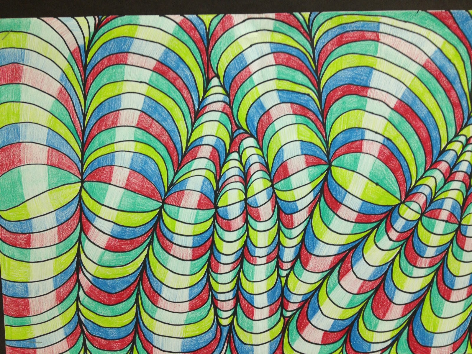 ART with Mrs. Garrett! Op Art Drawing display