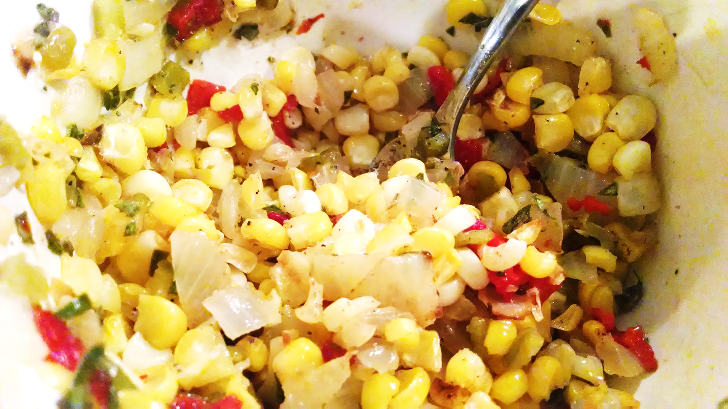 l.c.k.Cafe Baked Tomatoes with Quinoa, Corn, and Green Chiles
