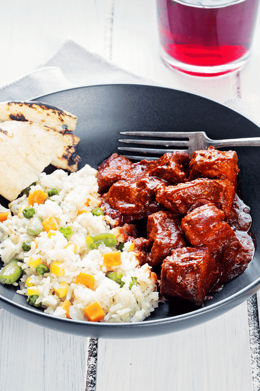 Chile Colorado with Pork (Mexican chile stew)