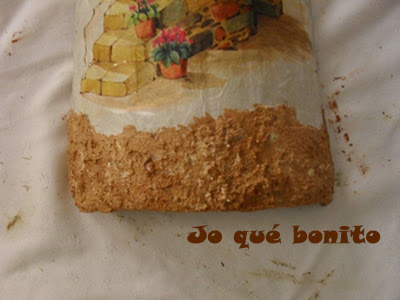 Teja decorada con papel de arroz