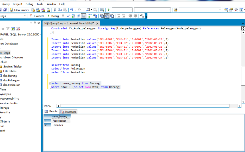 Blognya Fransisca Sinaga: SQL QUERY DAN VIEW