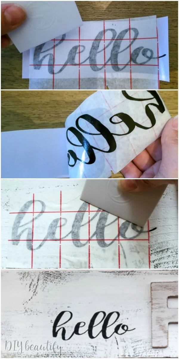 using transfer paper with vinyl