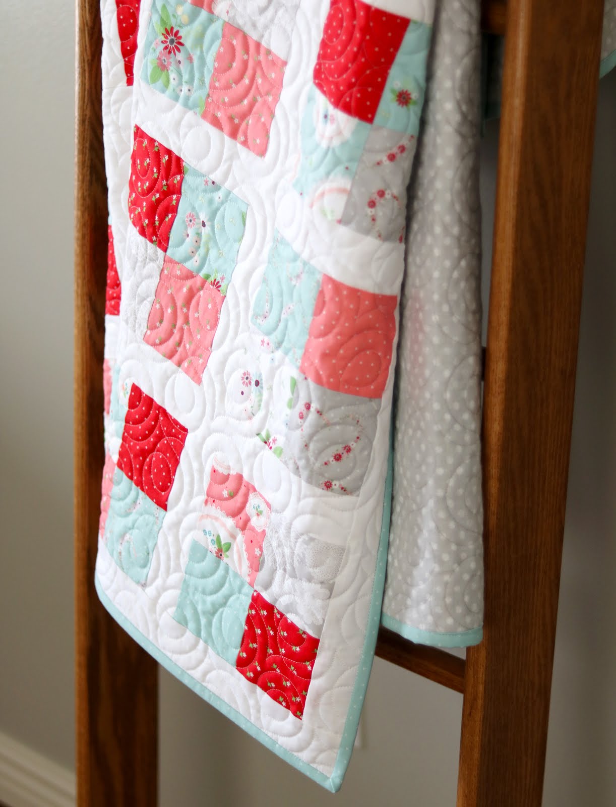 A Bright Corner Quick Four Patch Tutorial + Vintage Keepsakes Fabric