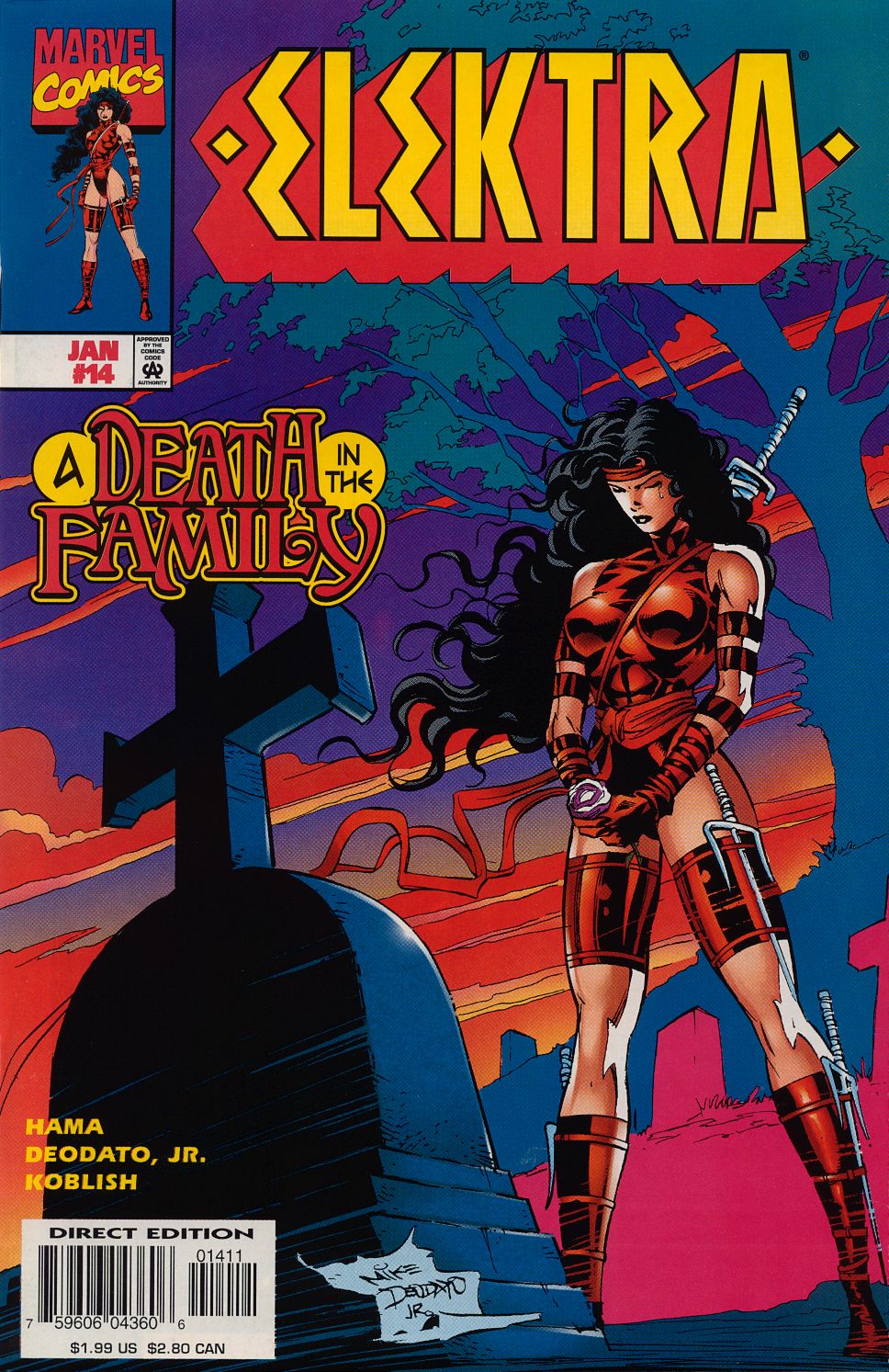 Read online Elektra (1996) comic -  Issue #14 - A Hand Raised Against Her - 1