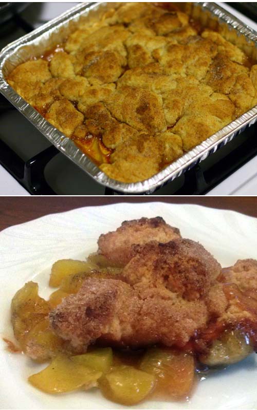 The easiest peach cobbler recipe. Only 5 ingredients are needed.