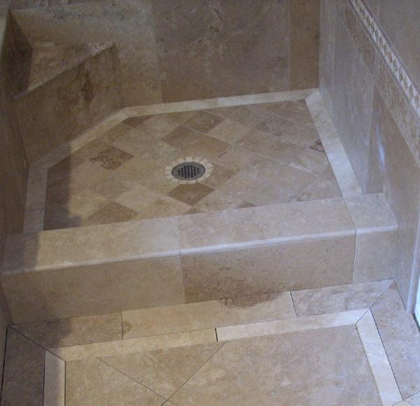 A + TILE HOME REMODELING 2054221758 Travertine shower floor
