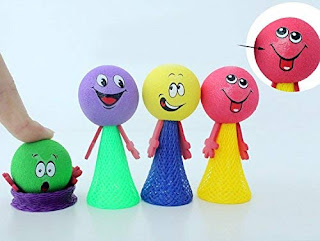 smiley emoji jumping toy home gadget