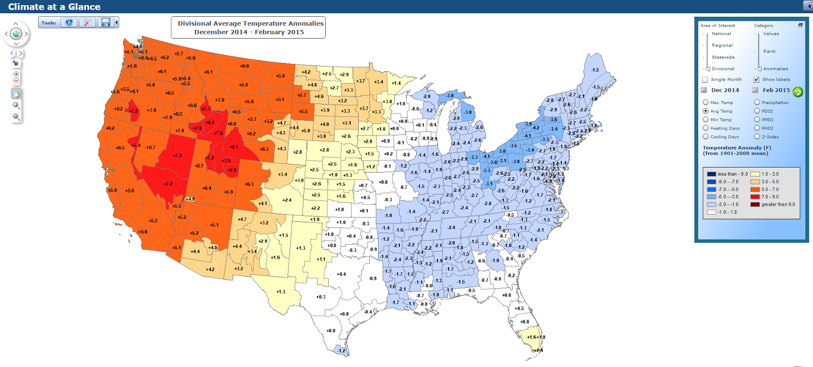 Winter of 20142015 (DecFeb) Temperature & Precipitation Review.