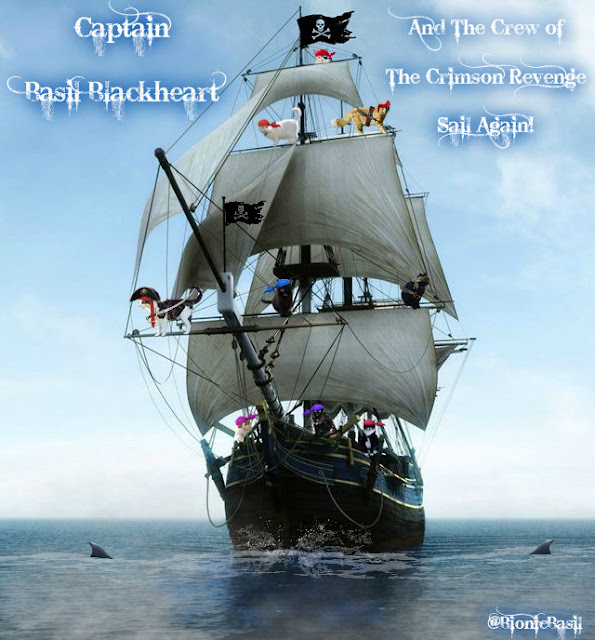 Captain Basil Blackheart and The Crew of The Crimson Revenge Sail Again ©BionicBasil®
