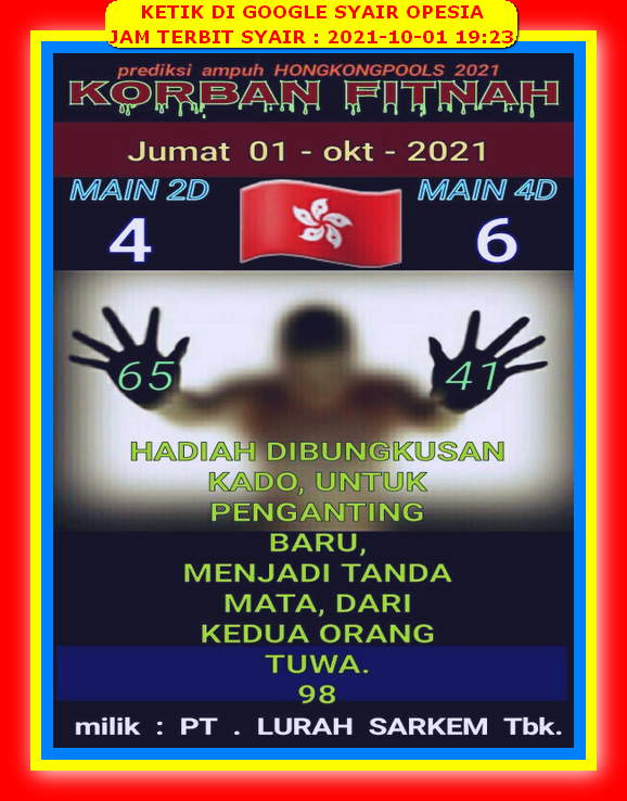 Prediksi Hongkong 1 Oktober 2021 Prediksi Togel Hk Sdy Sgp