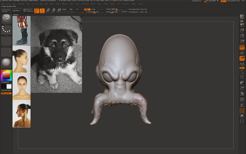 have spotlight on and able to draw zbrush