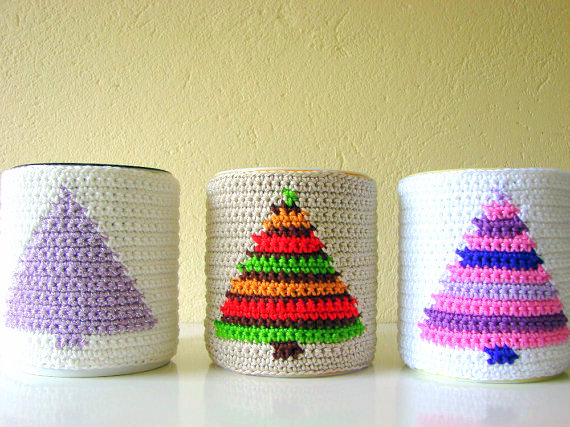 Christmas tree mug cozy Crochet pattern