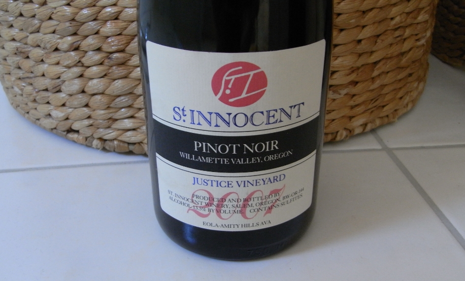 Wine Zeit St Innocent Winery Justice Vineyard Pinot Noir 2007 Eola 