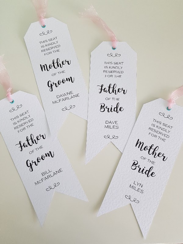 How to make these cute reserved signs for your wedding!