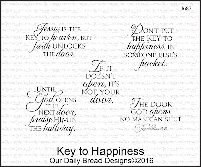 Our Daily Bread Designs Stamp Set: Key to Happiness