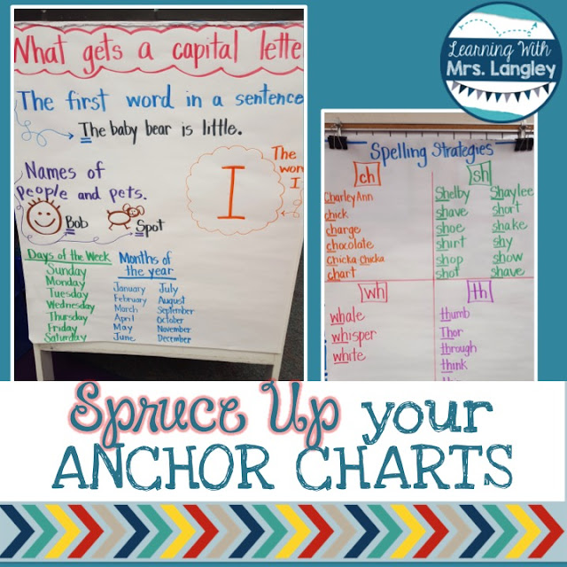 Spruce Up Your Anchor Charts | Learning with Mrs. Langley