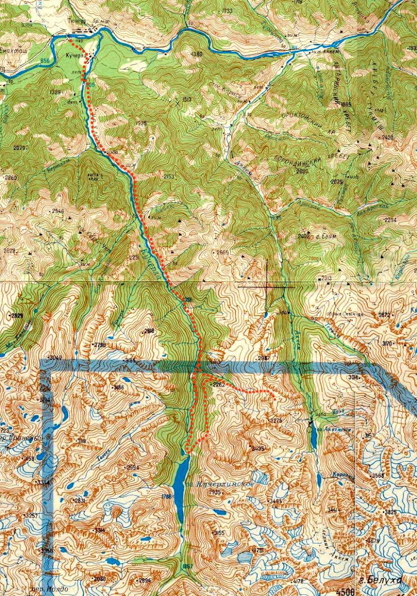 Большая катунская тропа карта